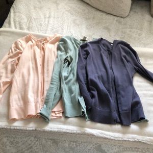 Lot of 3 Loft cardigans size xs